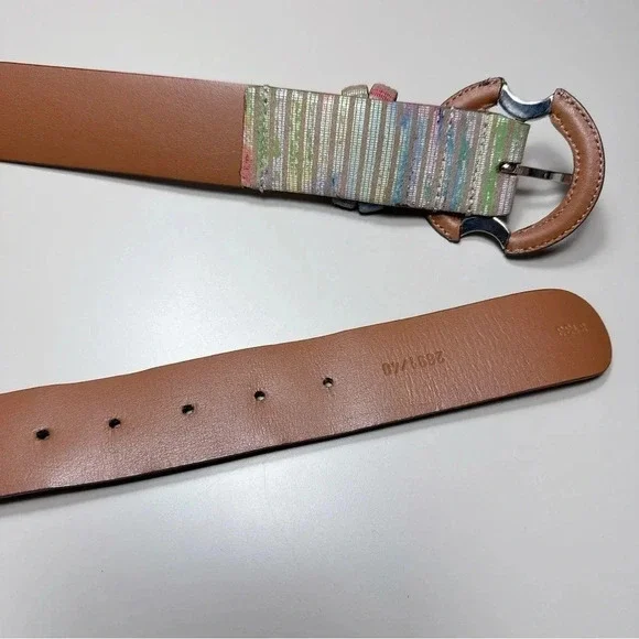 Antica Pelletteria Roma Genuine Leather Multicolor Belt - Picture 5 of 8